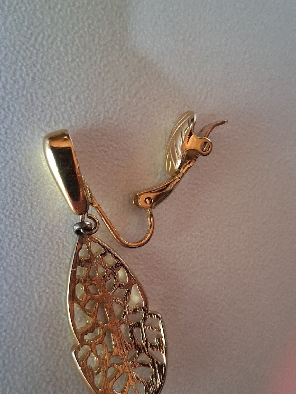 Trifari Vintage Teardrop Dangle Earrings - Picture 6 of 11